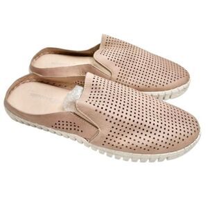 Harmony Balance Sashay Mules Size 8 Beige Perforated Slip On Shoes